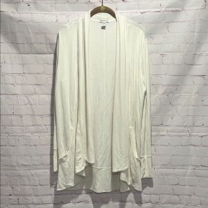 Athleta Pranayama Restore Wrap Cream Open Front Cardigan Sweater Woman’s Size L
